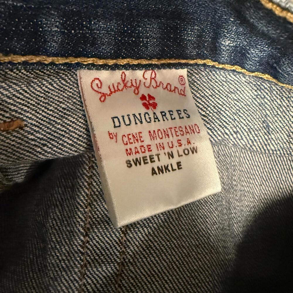 Lucky Brand Dungarees USA Made Y2K Rare‎ Vintage Sweet N Low Ankle Women's 29/30 - Picture 3 of 7